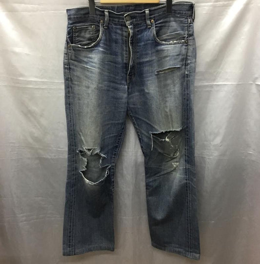リーバイストラウスアンドコー Levi Strauss & co. パンツ デニム、ジーンズ デニムパンツ ストレートパンツ ワイドパンツ クラッシュジーンズ 34 ダメージ加工 インディゴ / インディゴ /  メンズ USED 古着 中古 10115223