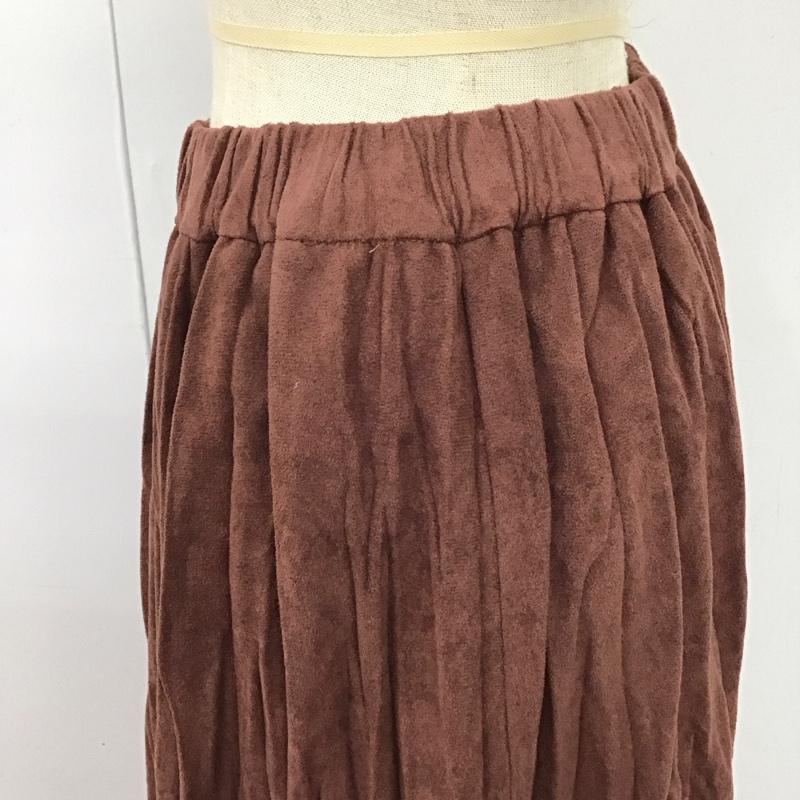 ムルーア MURUA スカート ロングスカート 011960800601-01 プリーツ FREE 無地 えんじ / ワインレッド /  レディース USED 古着 中古 10120027