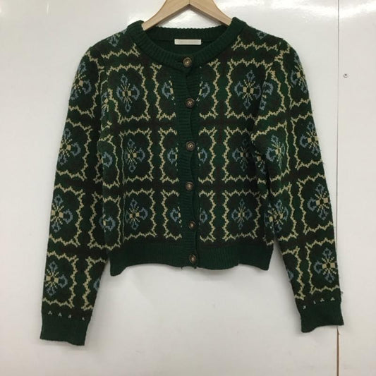 エヘカソポ ehka sopo カーディガン 長袖 1606325 クルーネック FREE 総柄 マルチカラー / マルチカラー /  レディース USED 古着 中古 10147176