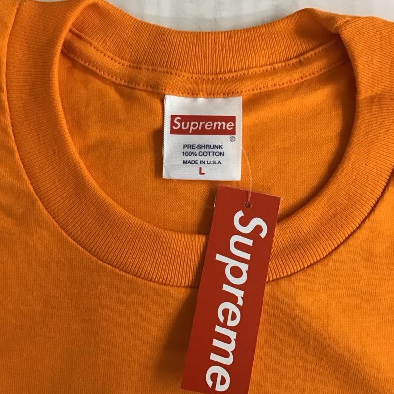 シュプリーム Supreme Tシャツ 半袖 23aw BannerTee 半袖カットソー プリントTシャツ L ロゴ、文字 橙 / オレンジ /  メンズ USED 古着 中古 10115125