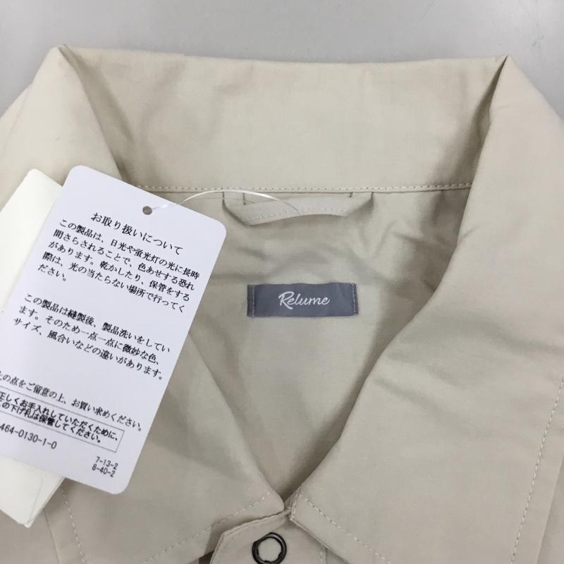 レリューム relume ジャケット、上着 ジャケット、ブレザー 22-050-464-0130-1-0 ジャケット アウター 長袖カジュアルジャケット L 無地 アイボリー / アイボリー /  メンズ USED 古着 中古 10121584