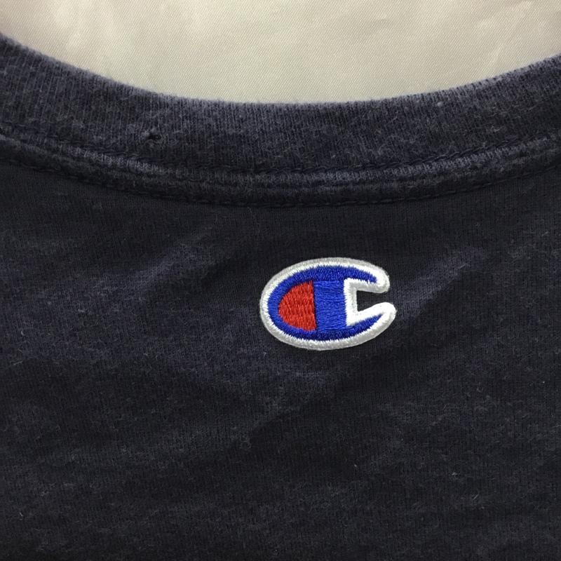 チャンピオン Champion タンクトップ タンクトップ T0222 ノースリーブ L ワンポイント 紺 / ネイビー /  メンズ USED 古着 中古 10117765