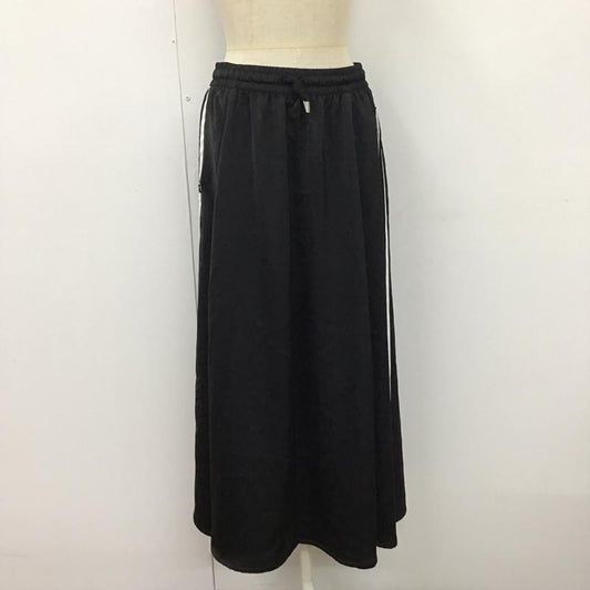 アディダスオリジナルス adidas originals スカート ロングスカート FL0039 LONGSATINSKIRT ロングスカート フレアスカート カジュアルスカート 無地 黒 / ブラック /  レディース USED 古着 中古 10117332