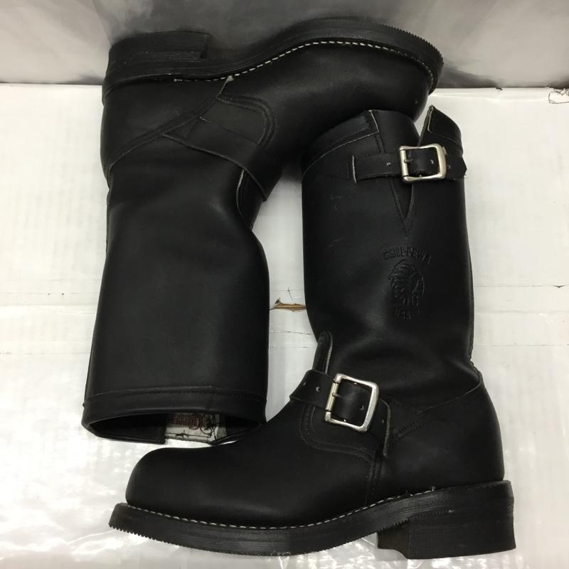 チペワ Chippewa ブーツ エンジニアブーツ 27863 ENGINEER BOO 11インチエンジニアブーツ 5E ロゴ、文字 黒 / ブラック /  レディース USED 古着 中古 10120729