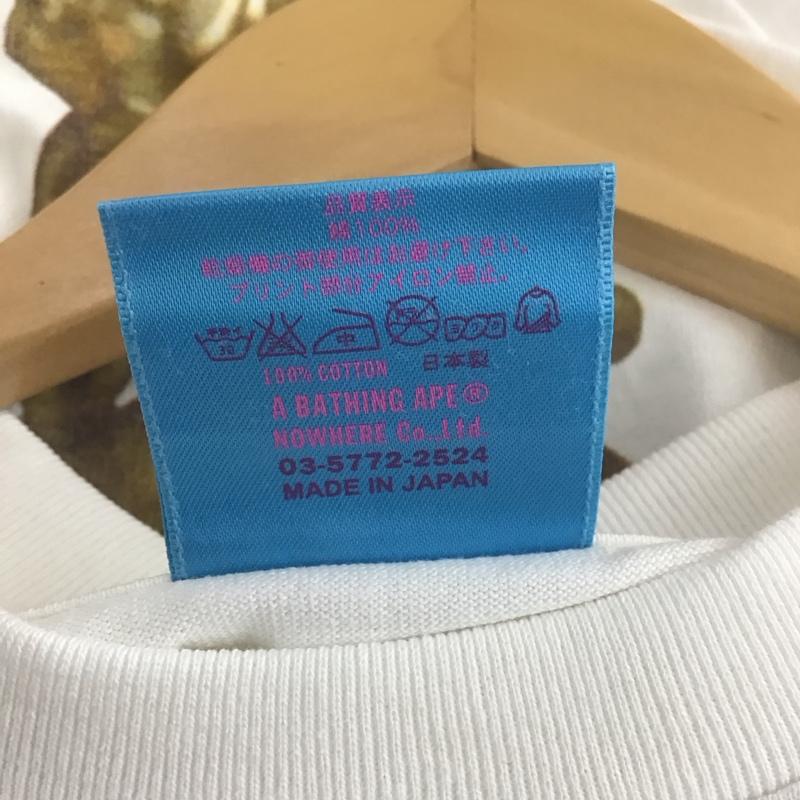 ベイプ BAPE Tシャツ 半袖 半袖カットソー プリントTシャツ クルーネックカットソー scarface L プリント 白 / ホワイト /  メンズ USED 古着 中古 10148378