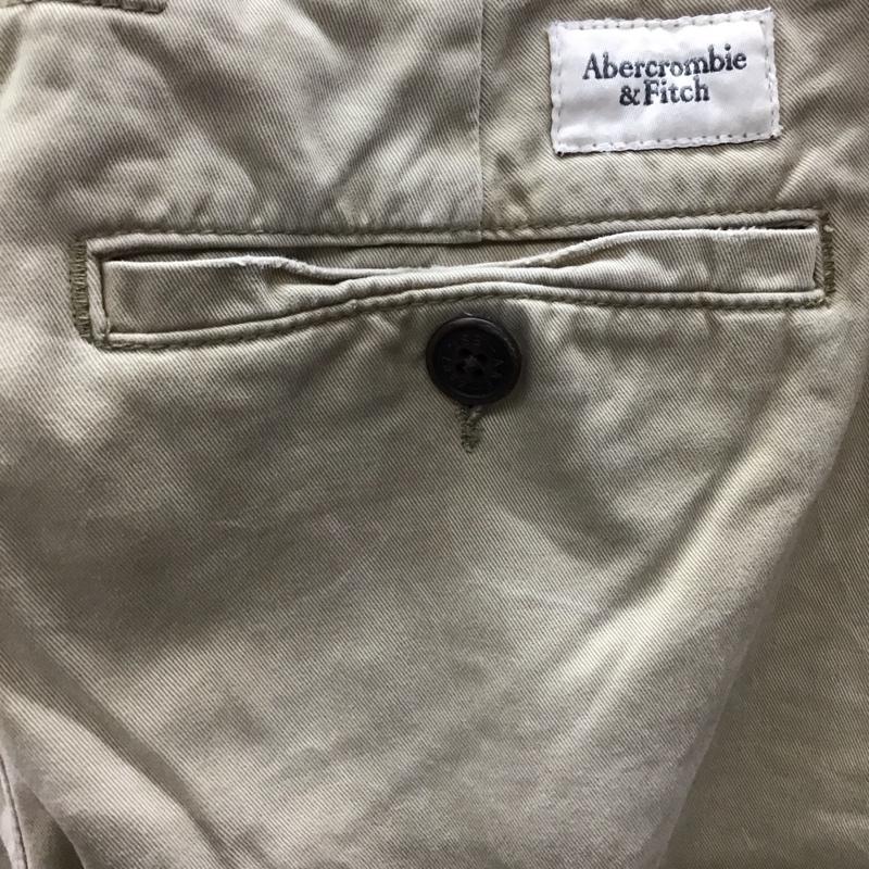 アバクロンビーアンドフィッチ ABERCROMBIE&FITCH パンツ チノパン チノパン カジュアルパンツ ワイドパンツ ストレートパンツ 28インチ 無地 ベージュ / ベージュ /  メンズ USED 古着 中古 10116573