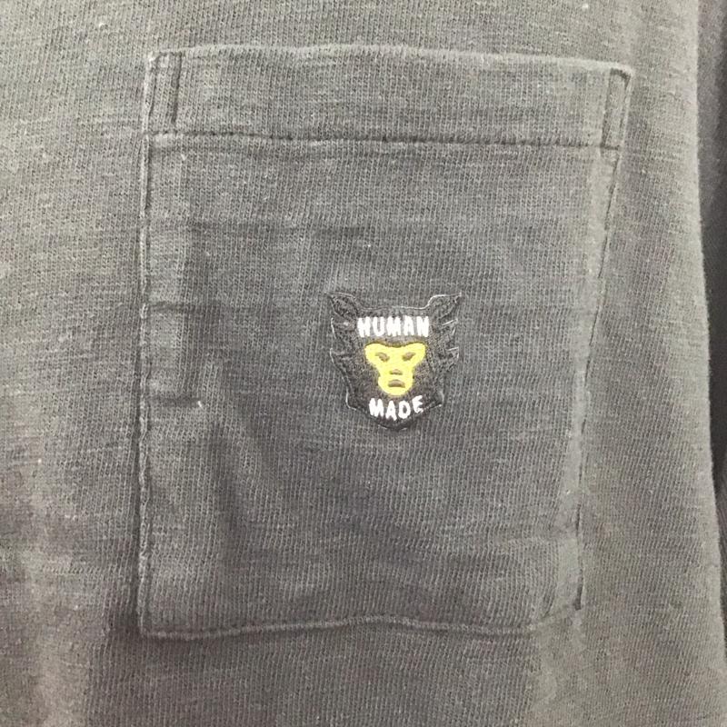 ヒューマンメード HUMAN MADE Tシャツ 半袖 半袖カットソー プリントTシャツ クルーネックカットソー XL ロゴ、文字 黒 / ブラック /  メンズ USED 古着 中古 10107745