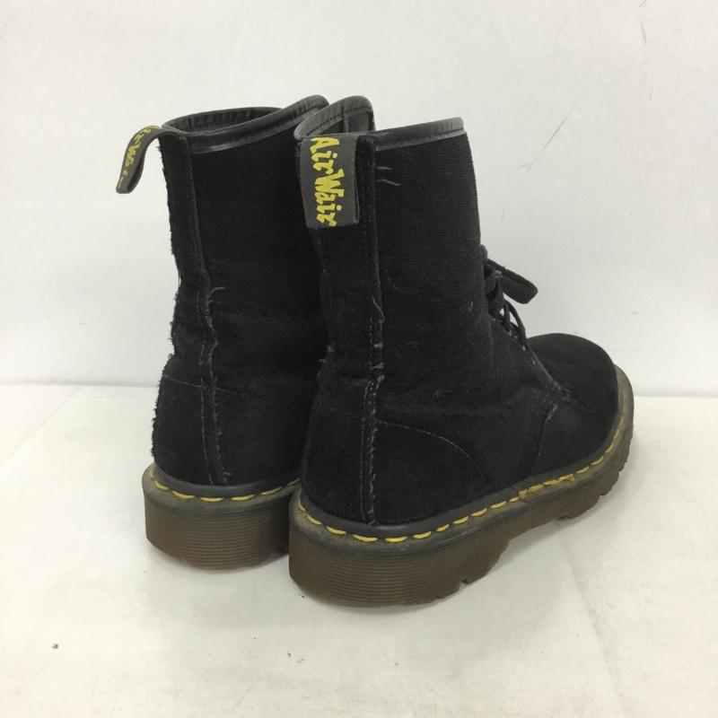 ドクターマーチン Dr.Martens ブーツ 一般 80年代 80s ホワイト社 プリントタグ 8ホール 無地 黒 / ブラック /  レディース USED 古着 中古 10140410