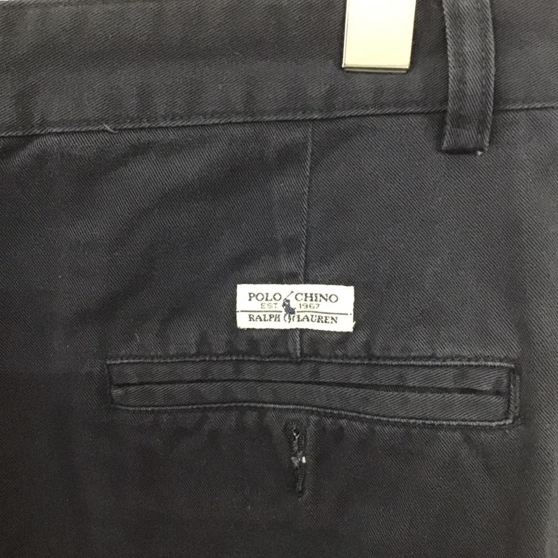 ポロラルフローレン POLO RALPH LAUREN パンツ チノパン チノパン ワイドパンツ カジュアルパンツ 34インチ 無地 紺 / ネイビー /  メンズ USED 古着 中古 10137323