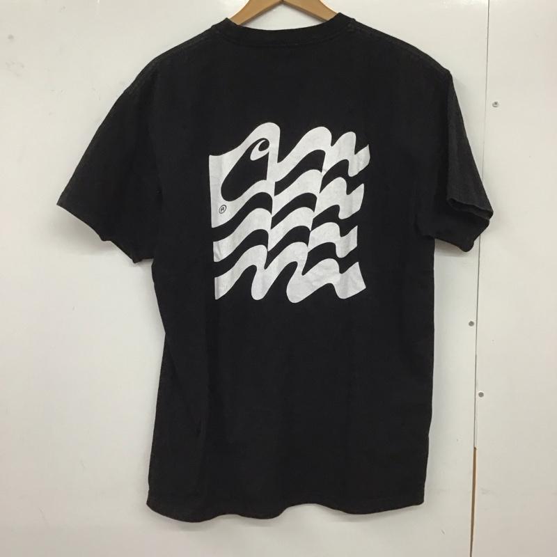 カーハート Carhartt Tシャツ 半袖 半袖カットソー プリントTシャツ クルーネックカットソー L ロゴ、文字 黒 / ブラック /  メンズ USED 古着 中古 10128658