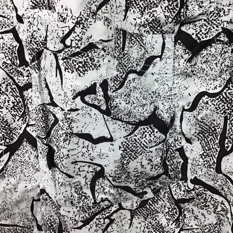 古着 USED シャツ、ブラウス 半袖 ユーロ古着 コットン 総柄 黒 / ブラック / X 水色 / ライトブルー /  メンズ USED 古着 中古 10117749