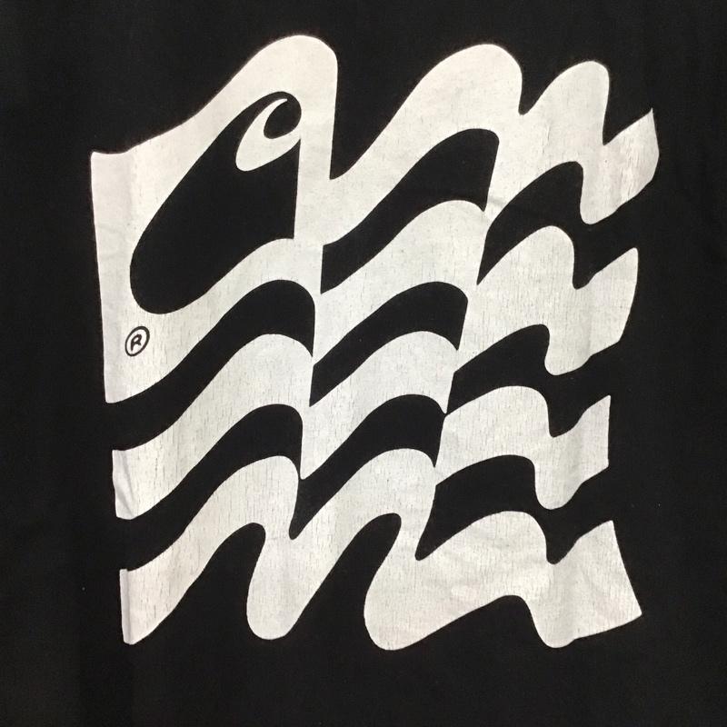 カーハート Carhartt Tシャツ 半袖 半袖カットソー プリントTシャツ クルーネックカットソー L ロゴ、文字 黒 / ブラック /  メンズ USED 古着 中古 10128658