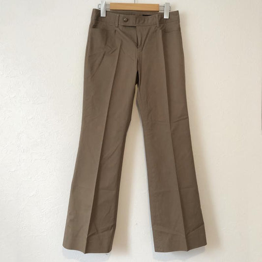 アナイ ANAYI パンツ スラックス センタープレス　ブーツカット 38 無地 カーキ / カーキ / X 茶 / ブラウン /  レディース USED 古着 中古 10031455