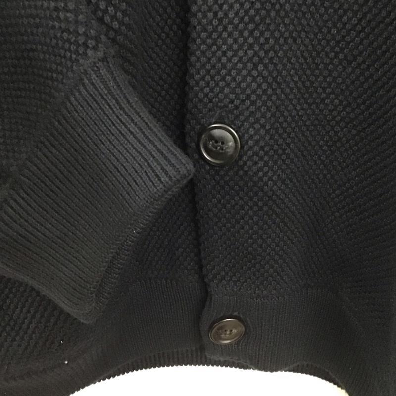 クレプスキュール crepuscule カーディガン 長袖 1903-002 moss stitch V/N cardigan 鹿の子カーディガン 無地 黒 / ブラック /  メンズ USED 古着 中古 10136882