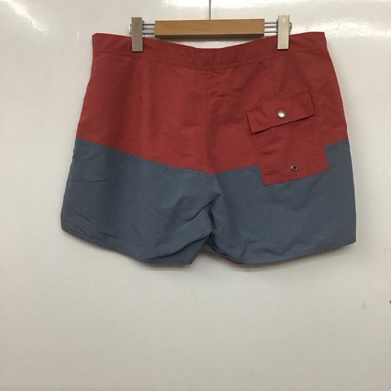 サタデーズサーフニューヨークシティー SATURDAYS SURF NYC パンツ ショートパンツ BBS-1410-A バイカラーショートパンツ ロゴ、文字 灰 / グレー / X 赤 / レッド /  メンズ USED 古着 中古 10139502