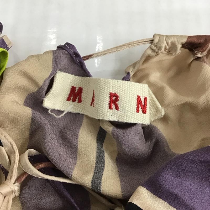 マルニ MARNI ワンピース ロングスカート ロングワンピース ノースリーブワンピース フレアワンピース 40 ストライプ マルチカラー / マルチカラー /  レディース USED 古着 中古 10111777