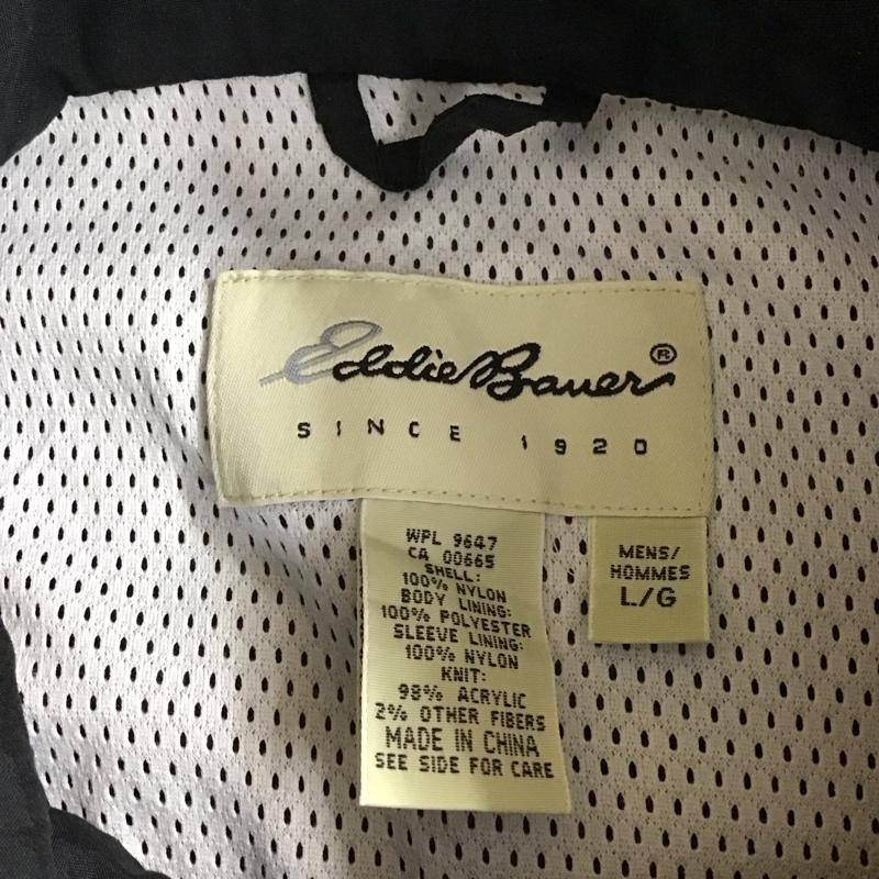 エディーバウアー Eddie Bauer ジャケット、上着 ジャンパー、ブルゾン ジップアップジャケット ジャンパー ジャケット カジュアルジャケット アウター 00s L 無地 黒 / ブラック /  メンズ USED 古着 中古 10115303