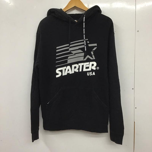 スターター STARTER パーカー 長袖 長袖パーカー プルオーバーパーカー スウェット L ロゴ、文字 黒 / ブラック /  メンズ USED 古着 中古 10138190