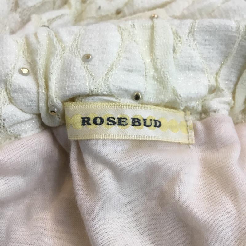 ローズバッド ROSE BUD スカート ひざ丈スカート FREE 無地 X 総柄 オフホワイト / オフホワイト /  レディース USED 古着 中古 10046988