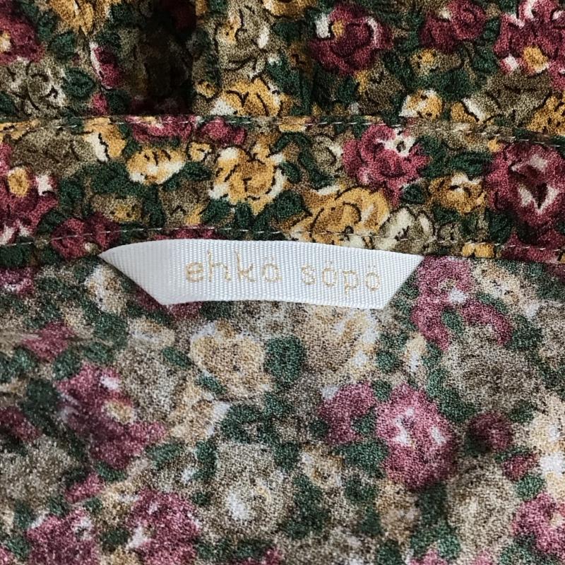 エヘカソポ ehka sopo ワンピース ロングスカート 長袖ロングワンピース フレアワンピース 切り替えワンピース M 総柄 マルチカラー / マルチカラー /  レディース USED 古着 中古 10122973