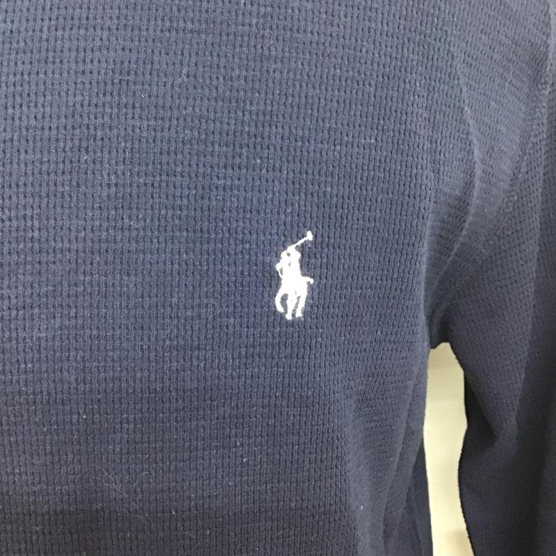 ポロラルフローレン POLO RALPH LAUREN カットソー 長袖 長袖カットソー クルーネックカットソー L ロゴ、文字 紺 / ネイビー /  メンズ USED 古着 中古 10125615