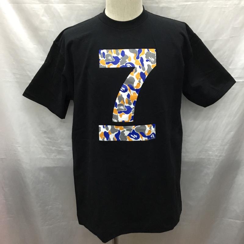 ベイプ BAPE Tシャツ 半袖 半袖カットソー プリントTシャツ クルーネックカットソー L プリント 黒 / ブラック /  メンズ USED 古着 中古 10121699