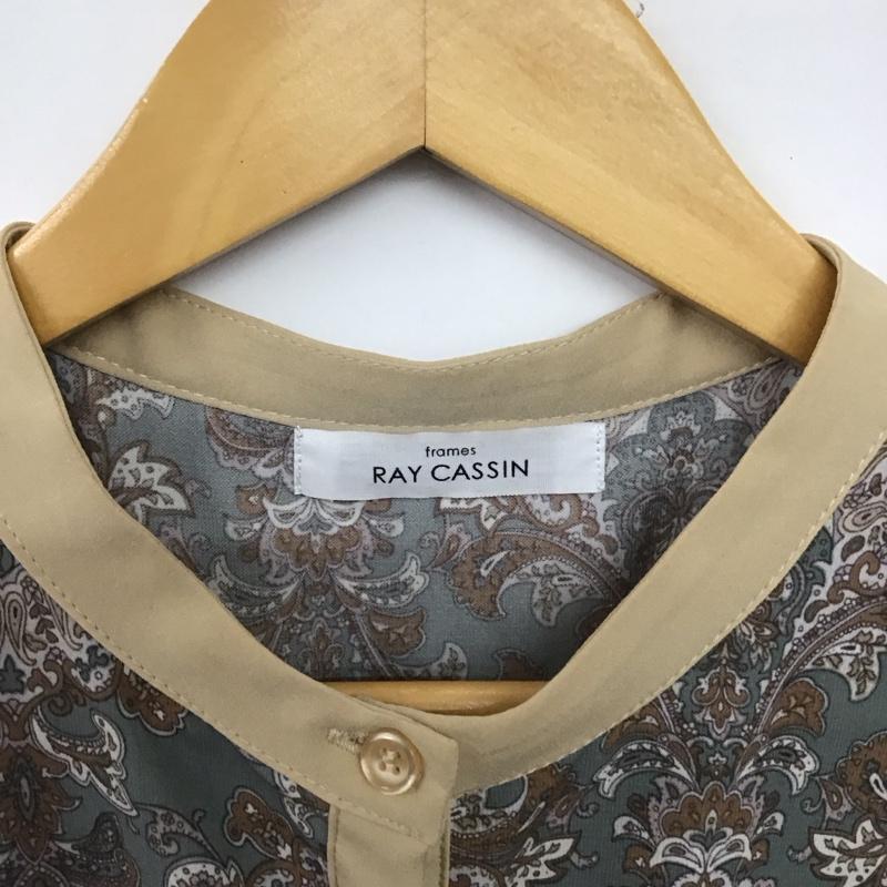 レイカズン Ray Cassin ワンピース ロングスカート 長袖ロングワンピース ノーカラーシャツワンピース フレアスカート FREE 総柄 マルチカラー / マルチカラー /  レディース USED 古着 中古 10149024