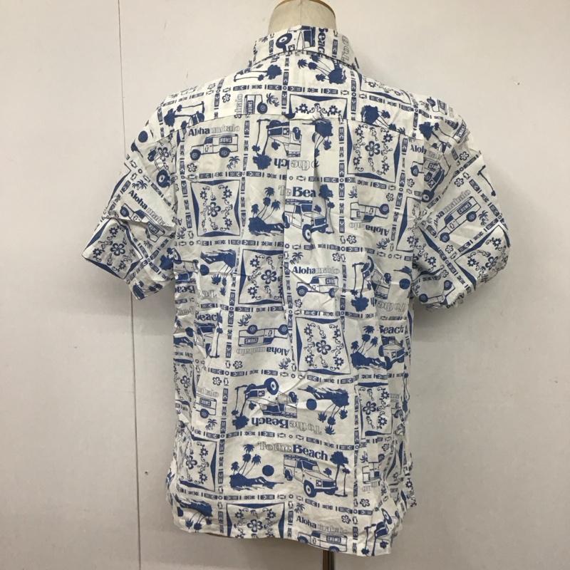 チャムス CHUMS シャツ、ブラウス 半袖 CH02-1073 アロハシャツ コットン L 総柄 白 / ホワイト / X 緑 / グリーン /  メンズ USED 古着 中古 10108179
