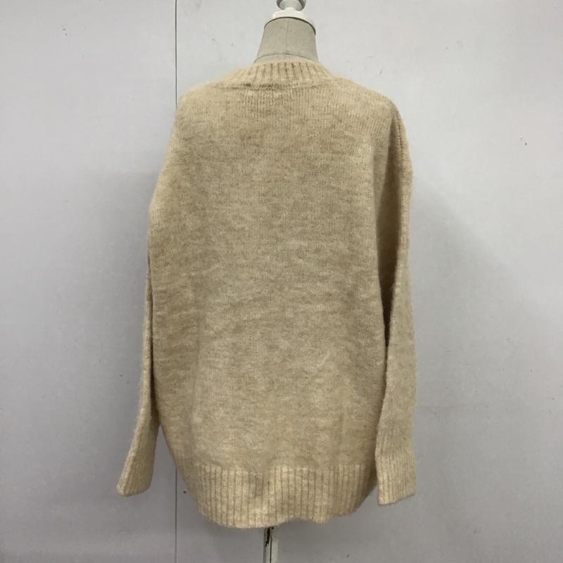 ローリーズファーム LOWRYS FARM カーディガン 長袖 LF623521NT Vネック 2 無地 ベージュ / ベージュ /  レディース USED 古着 中古 10125812