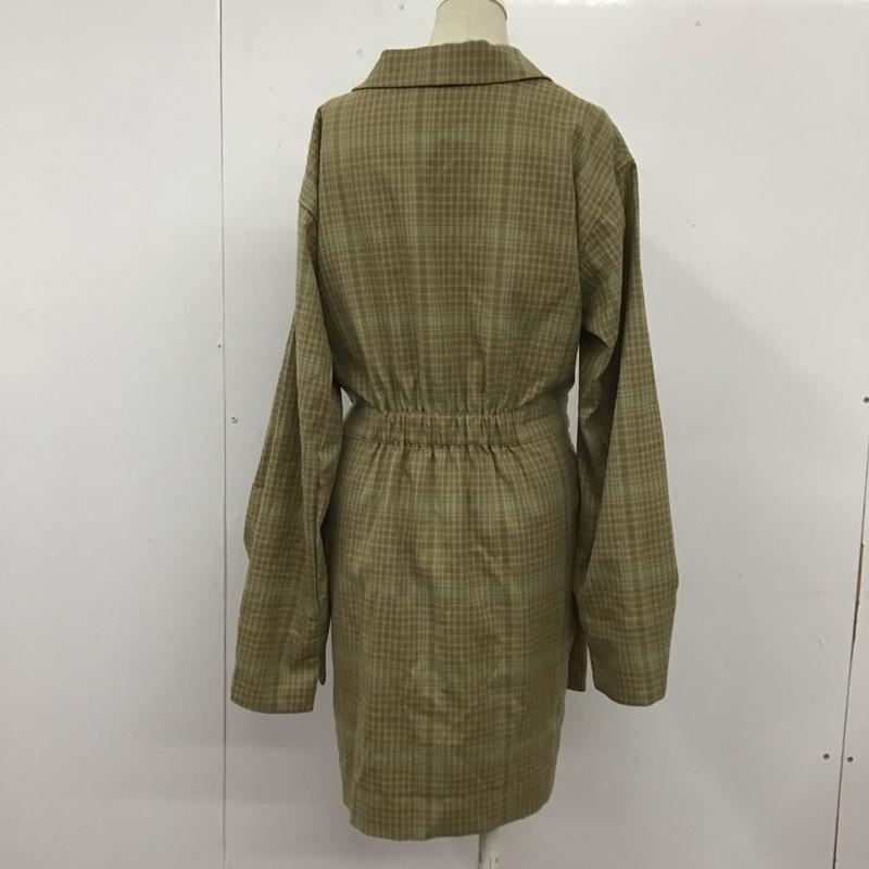 スライ SLY ワンピース ミニスカート 030DAM33-2550 CHECK WRAP SH OP シャツワンピース 1 チェック ベージュ / ベージュ / X カーキ / カーキ /  レディース USED 古着 中古 10108230