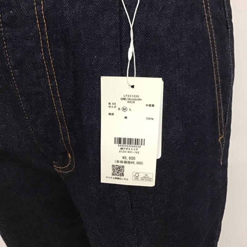 ローリーズファーム LOWRYS FARM パンツ デニム、ジーンズ LF521030 CONE フロントスリットパンツ タグ付き M 無地 インディゴ / インディゴ /  レディース USED 古着 中古 10109514