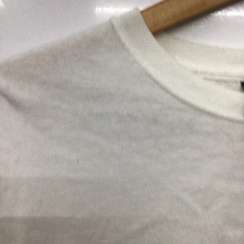 ステューシー STUSSY カットソー 長袖 長袖カットソー プリントカットソー クルーネック S ロゴ、文字 白 / ホワイト /  メンズ USED 古着 中古 10149191