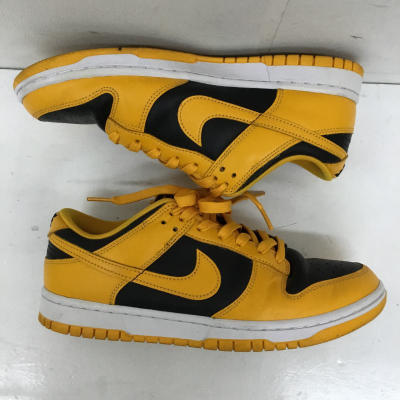 ナイキ NIKE スニーカー スニーカー DD1391-004 Dunk Low Championship Goldenrod 26.5cm ロゴ、文字 黒 / ブラック / X 黄 / イエロー /  メンズ USED 古着 中古 10141696