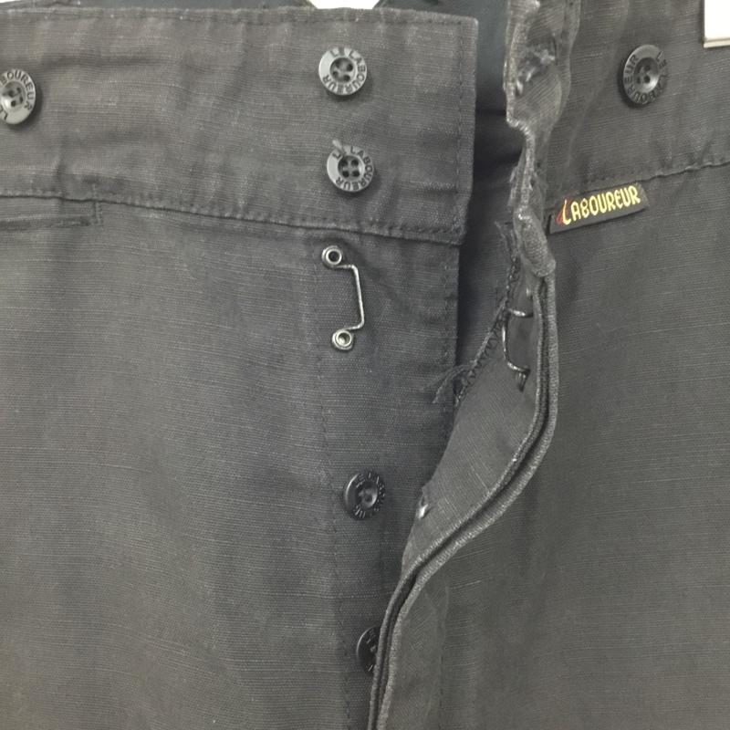 ラブルール Le LABOUREUR パンツ チノパン チノパン カジュアルパンツ ワイドパンツ ストレートパンツ 42 無地 黒 / ブラック /  メンズ USED 古着 中古 10112318