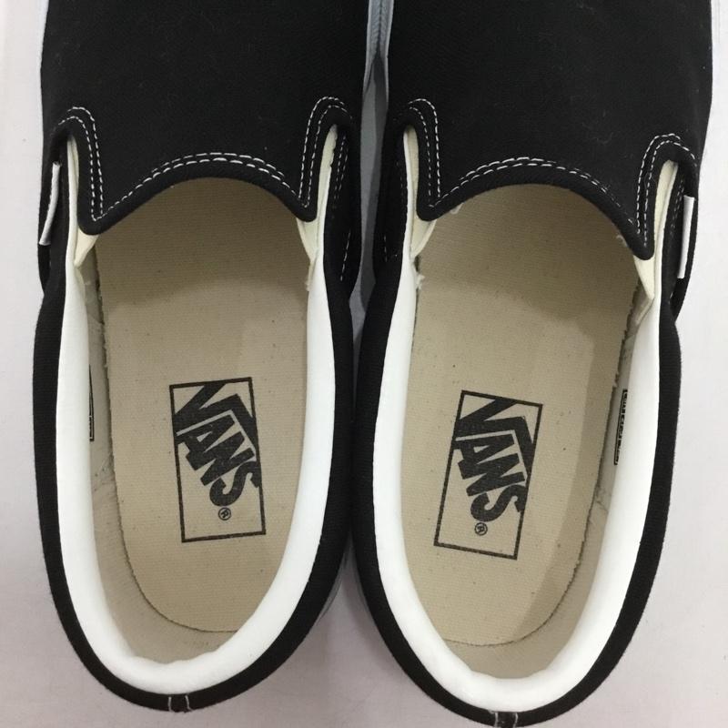 バンズ VANS スリッポン スリッポン V98CLA SLIP ON スニーカー 27.5m 27.5cm ロゴ、文字 黒 / ブラック / X 白 / ホワイト /  メンズ USED 古着 中古 10150242