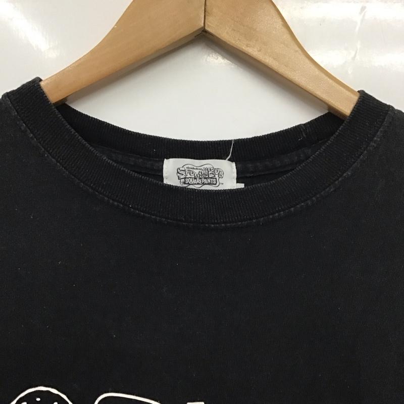 サイラス SILAS カットソー 長袖 長袖カットソー プリントTシャツ クルーネックカットソー spongebob S ロゴ、文字 黒 / ブラック /  メンズ USED 古着 中古 10131371