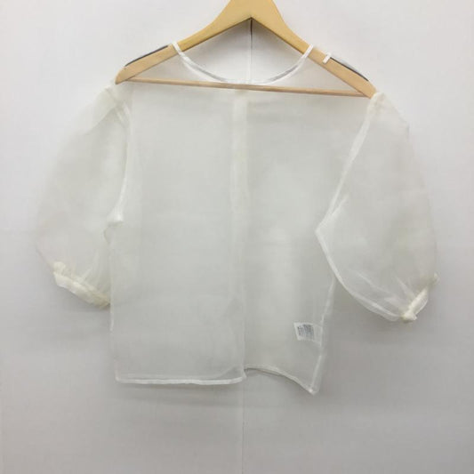 ローリーズファーム LOWRYS FARM カットソー 七分袖 FREE 無地 オフホワイト / オフホワイト /  レディース USED 古着 中古 10137599