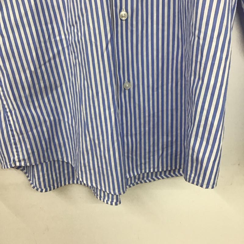 ボス BOSS シャツ、ブラウス 長袖 長袖シャツ ストライプシャツ カラーシャツ 38 ストライプ 白 / ホワイト / X 水色 / ライトブルー /  メンズ USED 古着 中古 10132891