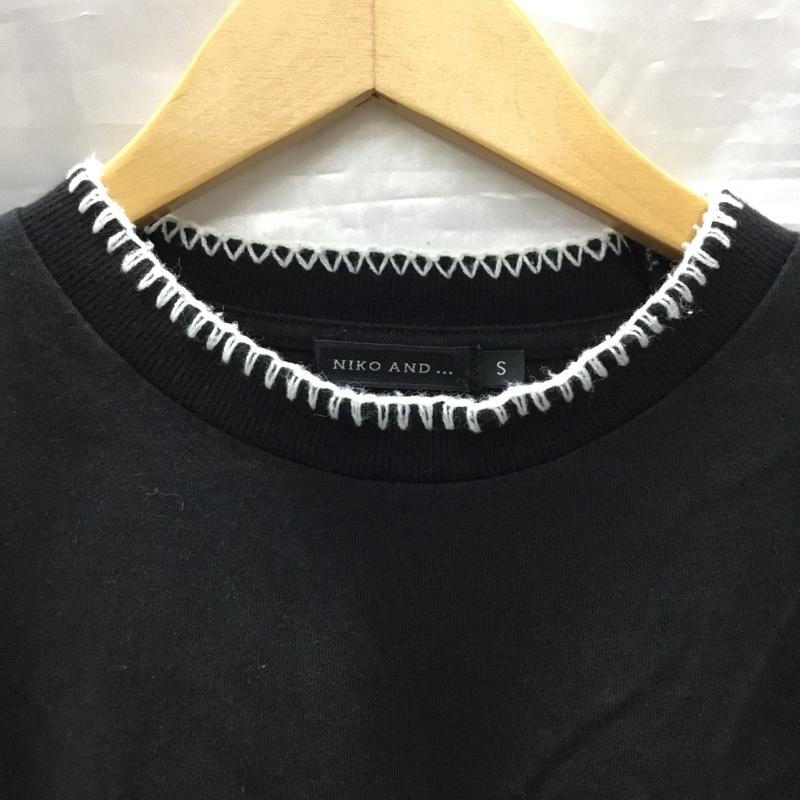 ニコアンド niko and... Tシャツ 半袖 H222MC11TO ブランケットステッチTシャツ S 無地 黒 / ブラック /  メンズ USED 古着 中古 10117760