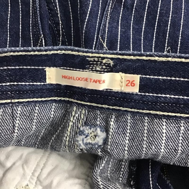 リーバイスレッド Levi s RED パンツ デニム、ジーンズ デニムパンツ ワイドパンツ カジュアルパンツ ストレッチパンツ 26インチ ストライプ インディゴ / インディゴ /  メンズ USED 古着 中古 10143682