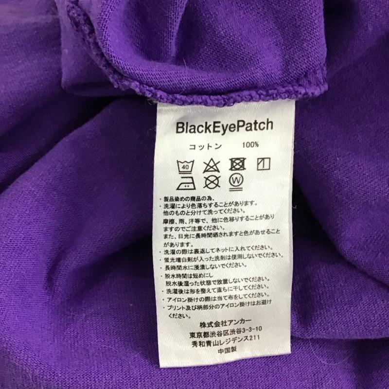 ブラックアイパッチ Black eye patch カットソー 長袖 長袖カットソー クルーネックカットソー プリントカットソー XL ロゴ、文字 紫 / パープル /  メンズ USED 古着 中古 10150385