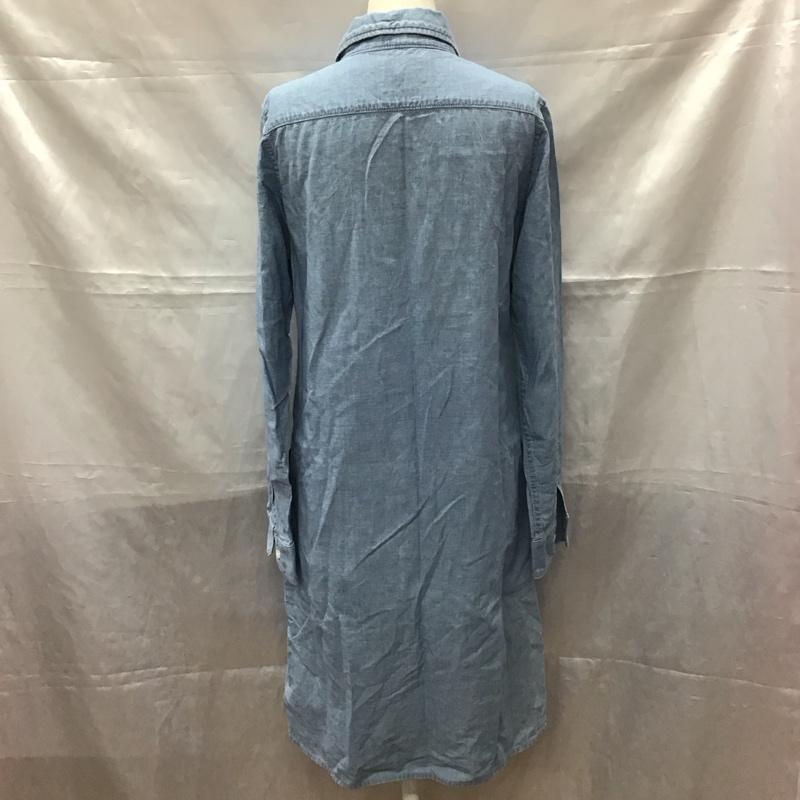 ブルーブルー BLUE BLUE ワンピース ロングスカート デニム シャツワンピース 無地 水色 / ライトブルー /  レディース USED 古着 中古 10112474