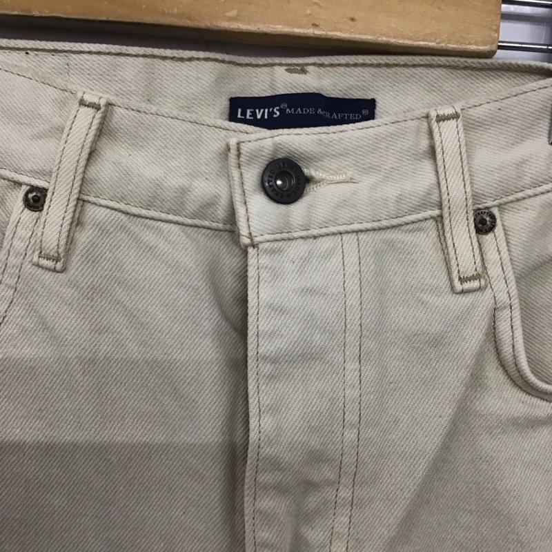 リーバイスメイドアンドクラフテッド Levi s Made & Crafted パンツ デニム、ジーンズ デニムパンツ ワイドパンツ カジュアルパンツ 27インチ 無地 白 / ホワイト /  メンズ USED 古着 中古 10143196