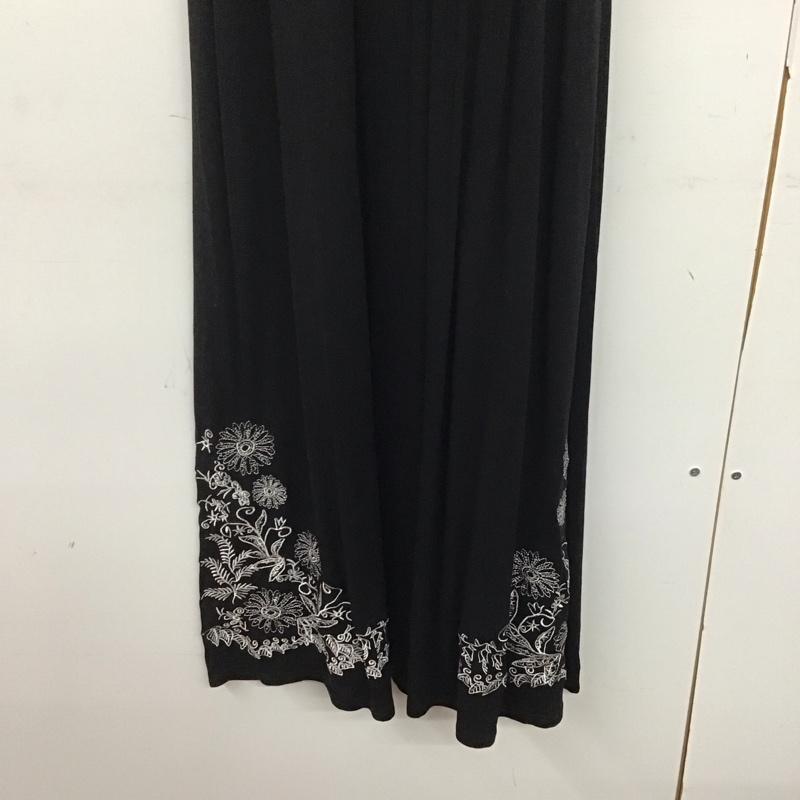 セシルマクビー CECIL McBEE ワンピース ロングスカート キャミワンピース 刺繍 M 花柄 黒 / ブラック /  レディース USED 古着 中古 10142269