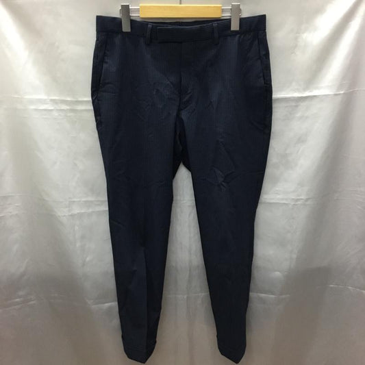 ビューティアンドユースユナイテッドアローズ BEAUTY&YOUTH UNITED ARROWS パンツ スラックス 1214-114-6332 ボトムス チェックパンツ スラックス センタータックパンツ L ストライプ 紺 / ネイビー /  メンズ USED 古着 中古 10109419