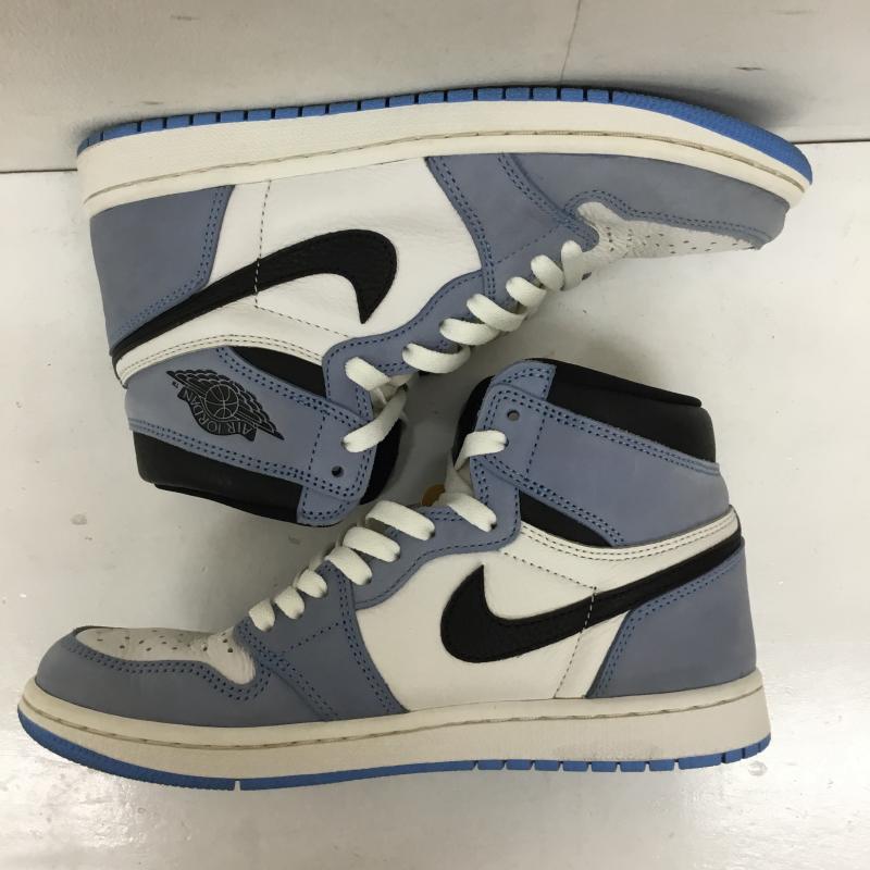 ナイキ NIKE スニーカー スニーカー 555088-134 Air Jordan 1 High OG University Blue 25.5cm ロゴ、文字 白 / ホワイト / X 水色 / ライトブルー /  メンズ USED 古着 中古 10141431