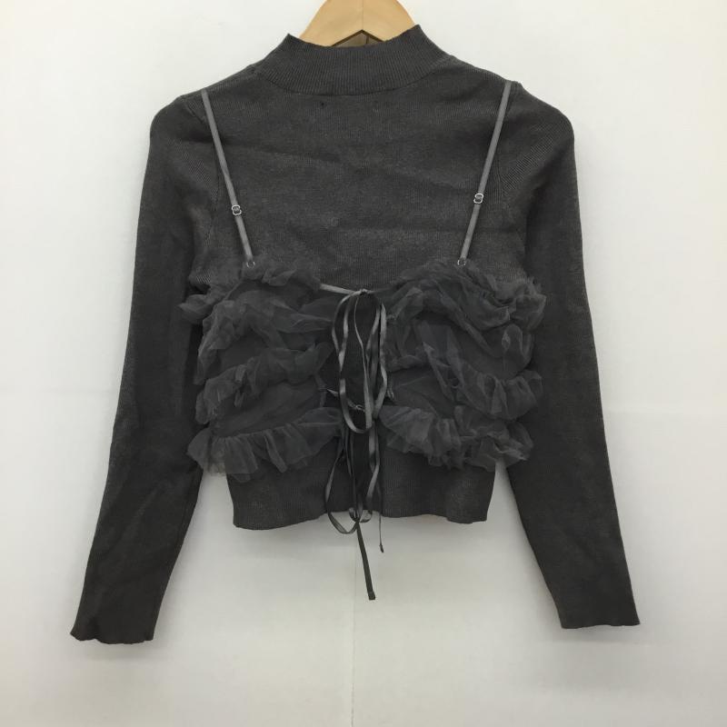 チコ CHICO アンサンブルニット 長袖 CHZ1032405A0006 FREE 無地 チャコールグレー / チャコールグレー /  レディース USED 古着 中古 10142529