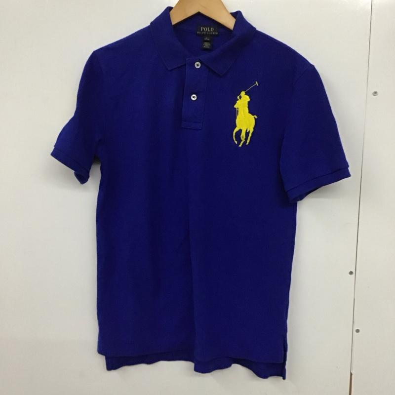 ポロラルフローレン POLO RALPH LAUREN ポロシャツ 半袖 半袖ポロシャツ 半袖カットソー カラーシャツ L ロゴ、文字 青 / ブルー /  ボーイズ USED 古着 中古 10130703