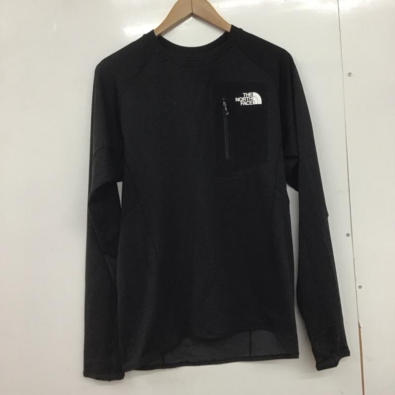 ザノースフェイス THE NORTH FACE カットソー 長袖 nt12123 エクスペディションドライドットクルー 長袖カットソー L ロゴ、文字 黒 / ブラック /  メンズ USED 古着 中古 10146703