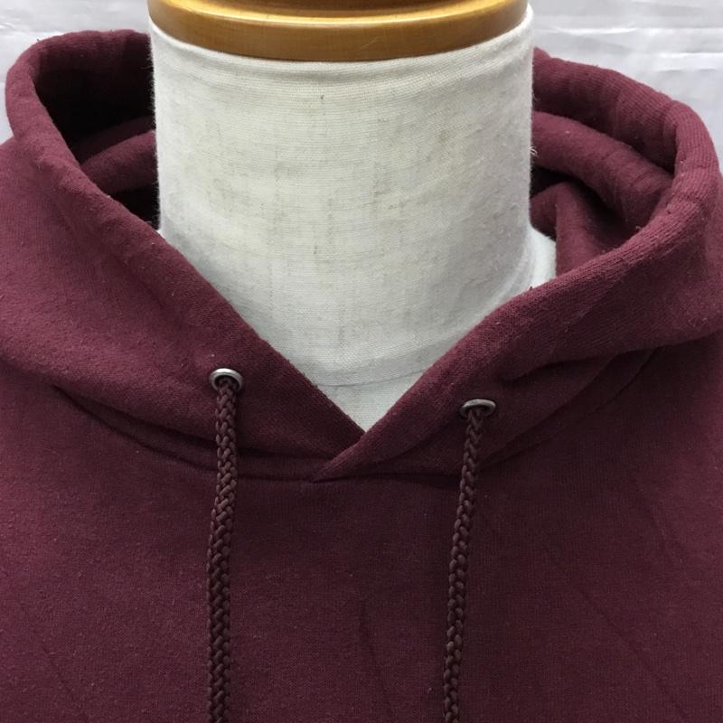 チャンピオン Champion パーカー 長袖 長袖パーカー フード付きパーカー プリントスウェット トレーナー M ロゴ、文字 えんじ / ワインレッド /  メンズ USED 古着 中古 10113530
